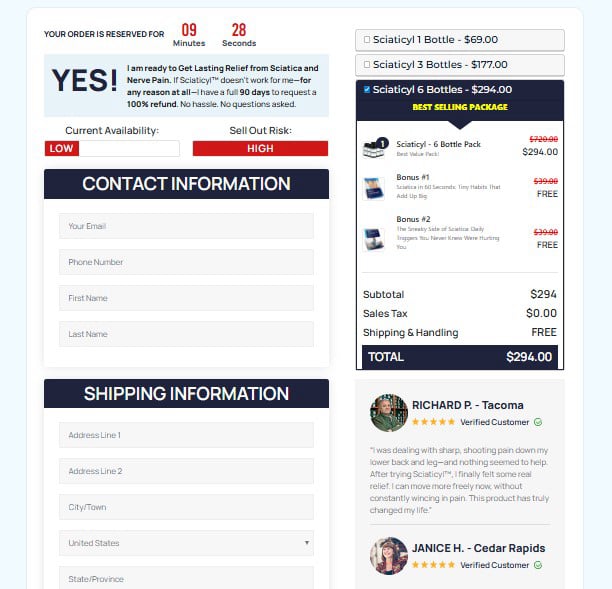 sciaticyl-order-page